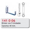 BLISTER 5 GANCHOS 40 MM 141.0.06