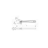 Llave ajustable moleta central cromada modelo 5-C-1