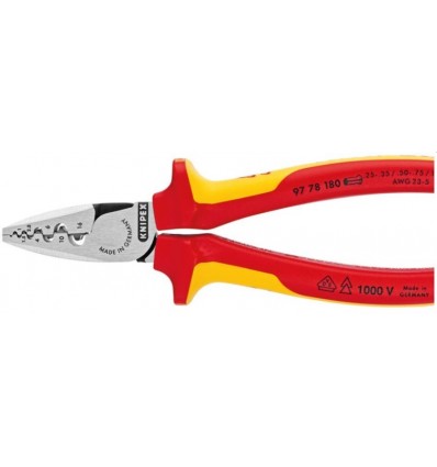 PINZA EXTREMO HILO 180MM VDE 0,25-16 MM2 2K KNIPEX