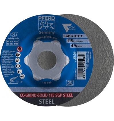 Disco abrasivo corindón CC-Grind Solid SGP STEEL