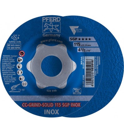 Disco abrasivo circonio CC-Grind Solid SGP INOX