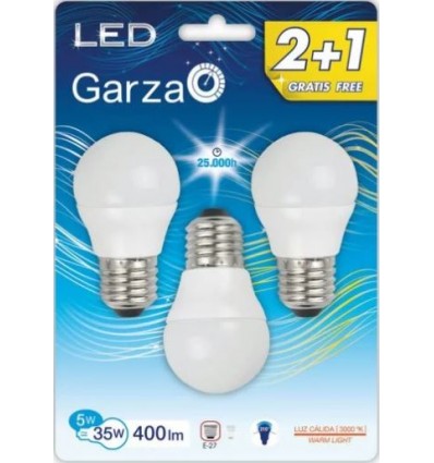 LAMPARA GZ LED ESF 5W E27 210º 400LM 30K BL.2+1