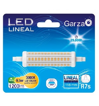 LAMPARA LED R7S 9,5W 360°118MM 30K 1200LM