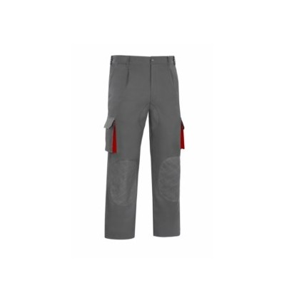 Pantalón multibolsillo gris/rojo CARGO PRGM