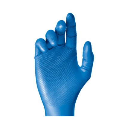 Guante desechable nitrilo máximo agarre azul 580BL