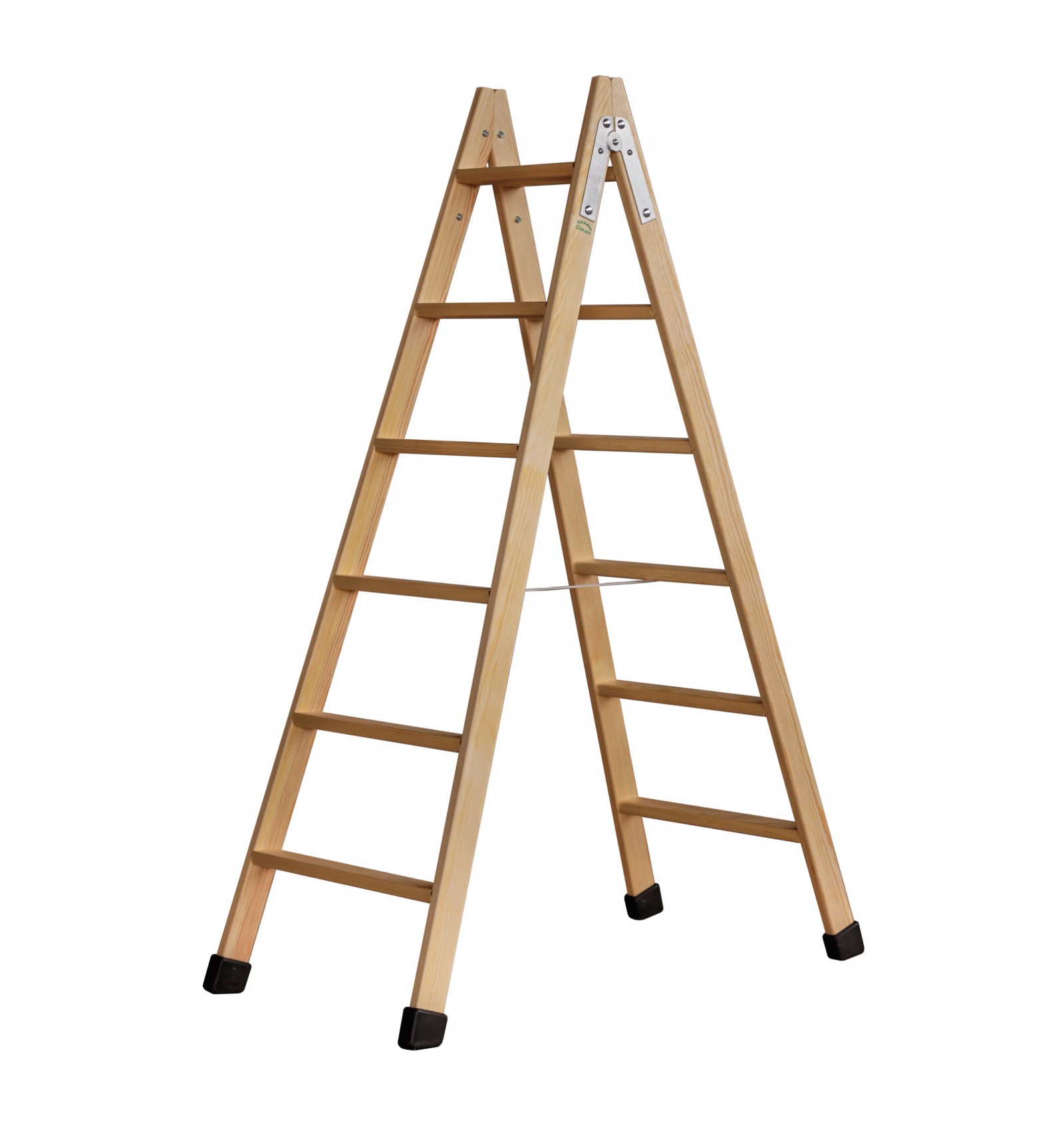 Escalera de tijera doble de madera con tacos CLIMENT - Madriferr