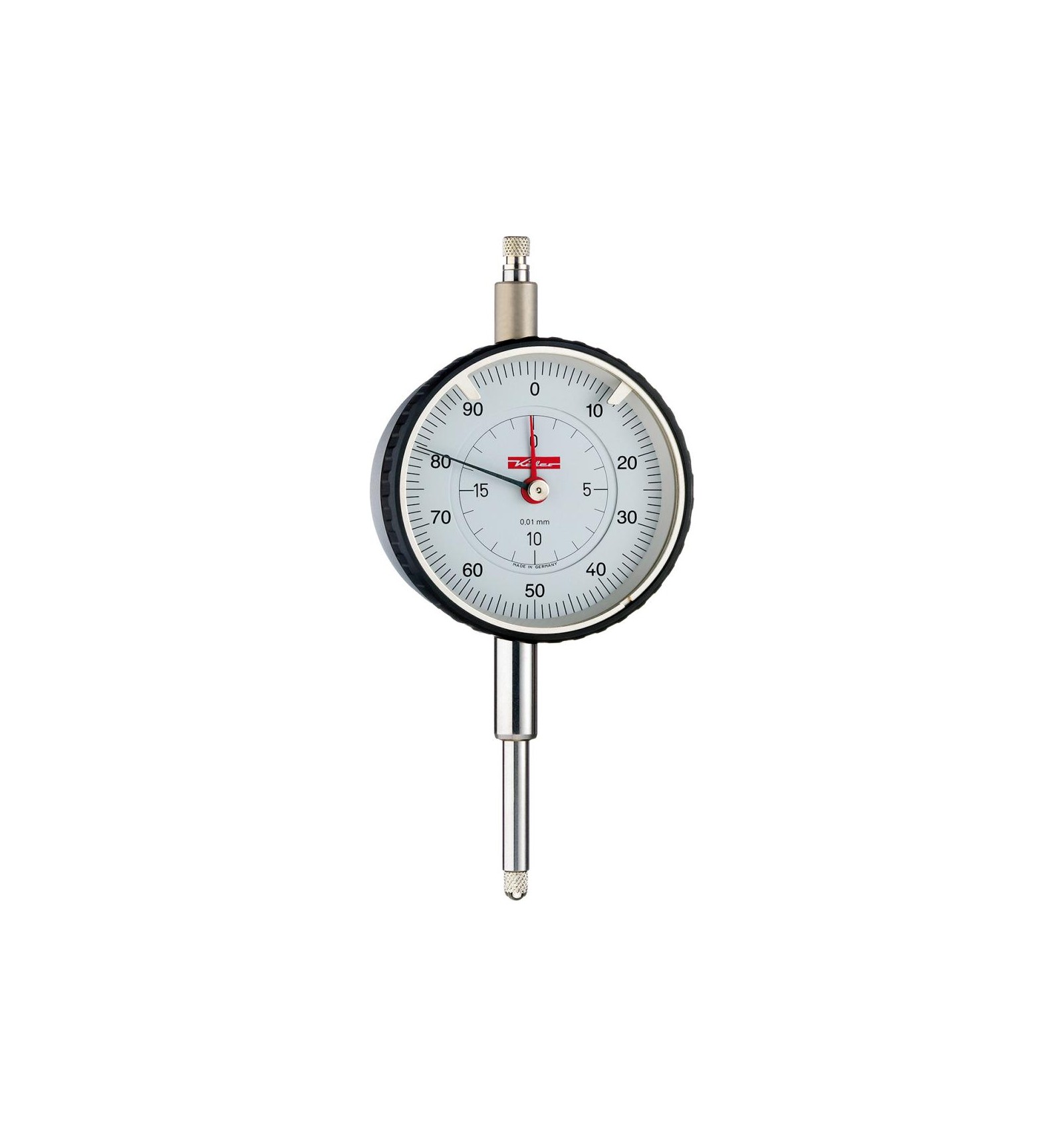 Reloj comparador con soporte magnético. 0 - 10 mm. Lectura de 0.01 mm.