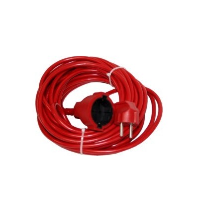 Prolongador de cable eléctrico rojo 3x1 mm2