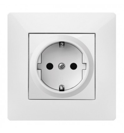 Enchufe interruptor de enchufe eléctrico de pared caja trasera con patrón  blanco de 25 mm 1 banda