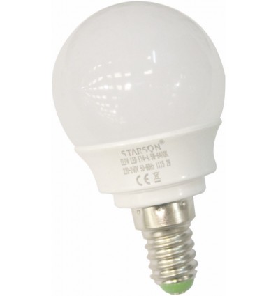 Lámpara LED esférica E14 45w 450 lumens