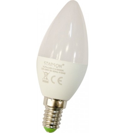 Lámpara LED vela E14 45w 450 lumens
