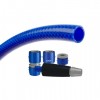 Rollo manguera riego azul 15 x 20 mm con accesorios