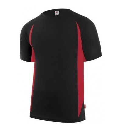 Camiseta técnica manga corta negro/rojo 105501