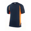 Camiseta técnica manga corta gris/naranja fluor 105501