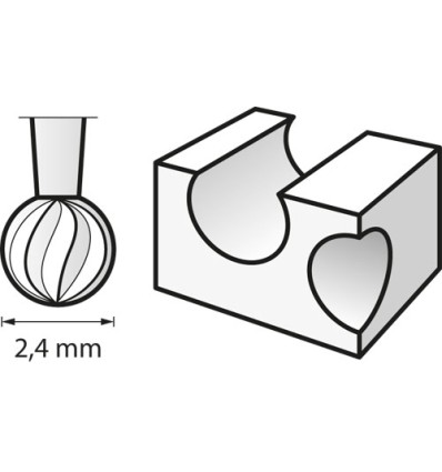 DREMEL 107 FRESA 2,4 MM 26150107JA