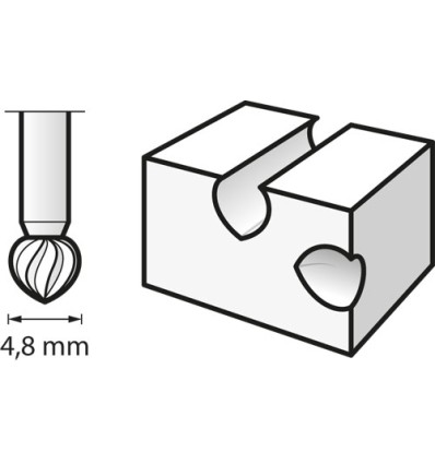 DREMEL 192 FRESA 4,8 MM 26150192JA