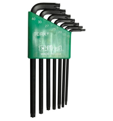 JUEGO DE 7 LLAVES TORX INVIOLABLES TR10-TR40