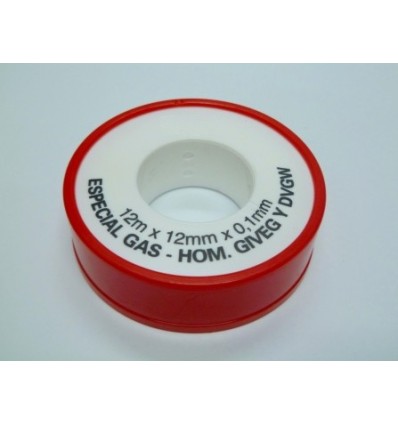 TEFLON FONTAN AL.DENS. 12MMX0,1MMX12MT PARA GAS BL S&M