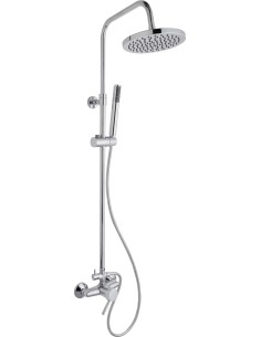 GRIFO DUCHA 130X90CM FLEXO SOPORTE BARRA+ DUCHON REDONDO EXT