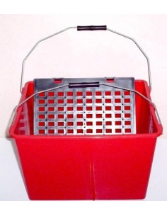 CUBETA DOS ASAS 16 L CON REJILLA PLASTICO 6909