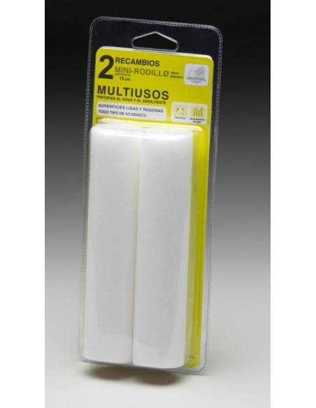 RODILLO PINT MINI 10 PZ 10CM DIAMT18MM BL P/REC. PORO 0 ESPUMA R