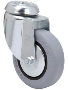 RUEDA GIRATORIA 20BH60CP-PGA GOMA N.GRIS 1-0170