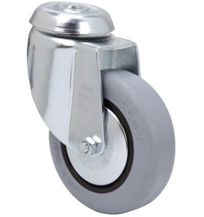 RUEDA GIRATORIA 20BH60CP-PGA GOMA N.GRIS 1-0170