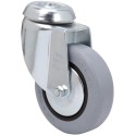 RUEDA GIRATORIA 20BH60CP-PGA GOMA N.GRIS 1-0170