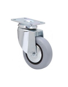 RUEDA GIRATORIA 10BH80CP-PGI GOMA N.GRIS 1-0180