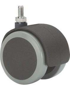 RUEDA GIRATORIA 10DKPU50 ESPIGA M8X15 PURETANO 1-0644