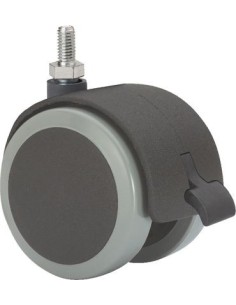 RUEDA GIRATORIA 10DKPU50 ESPIGA M8X15 PURETANO FRENO 1-0646