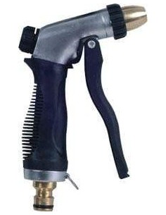 PISTOLA RIEGO REGULABLE Y RACOR METALICO