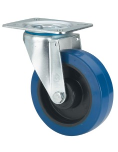 RUEDA GIRATORIA 10ZV100-PGMR100 GOMA AZUL RODILLO 2-2725