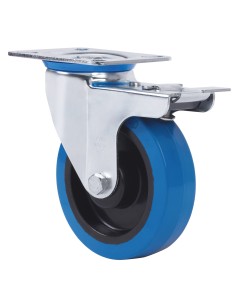 RUEDA GIRATORIA 10ZVFD100-PGMR100 GOMA AZUL RODILLO FRENO 2-2737