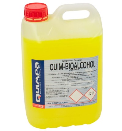 LIMPIADOR QUIM-BIO ALCOHOL MANZANA 5 LITROS