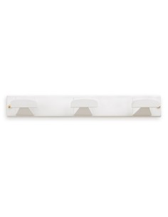 COLGADOR TRIPLE CON TORNILLO BLANCO 3077-2-