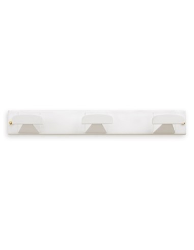 COLGADOR TRIPLE CON TORNILLO BLANCO 3077-2-