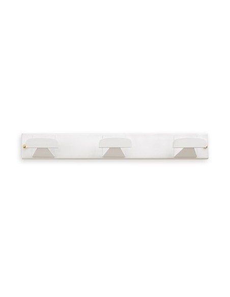 COLGADOR TRIPLE CON TORNILLO BLANCO 3077-2-