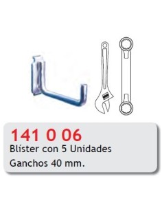 BLISTER 5 GANCHOS 40 MM 141.0.06