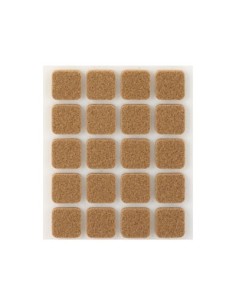 FIELTRO ADHESIVO CUADRADO MARRON 17X17 MM. 4074-4 BLISTER