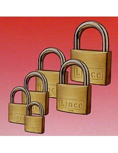CANDADO SEG 50MM ARCO CORTO LLAVE Nº 3382 LATON LINCE 30050K