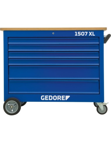 BANCO TRABAJO C/ RUEDAS 1507XL C/ 7 CAJONES 1250X550X985MM GEDORE