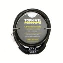 CANDADO ANTIRROBO BICICL 8X650MM CABLE COMBINACION NIVEL