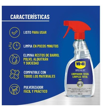 GRASA BIKE LIMPIADOR TOTAL 500ML