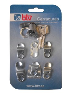 CERRADURA-1 CROMO KIT 60001
