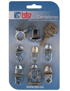 KIT CERRADURA BUZON CROMO 60006