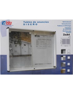 TABLON ANUNCIOS H ALUMINIO NATURAL 46X35 00132