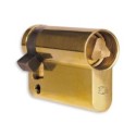 MEDIO CILINDRO EUROPERFIL TRIANGULO 8 L41 LATON CON POMO REF 453