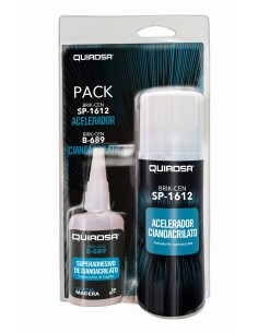 PACK ADHESIVO CIANO B-689 50 ML + ACELERADOR SP-1612 200 ML