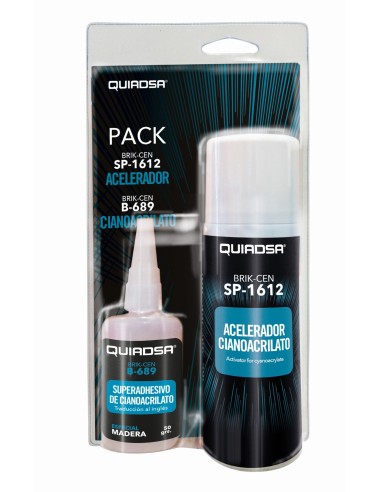 PACK ADHESIVO CIANO B-689 50 ML + ACELERADOR SP-1612 200 ML